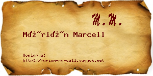 Márián Marcell névjegykártya