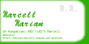 marcell marian business card